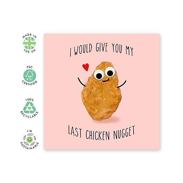 Jubiläumskarte für Männer und Frauen – Last Chicken Nugget – lustige Karte zum Hochzeitstag oder Valentinstag für… – Bild 3