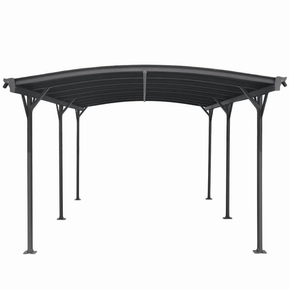 Home Deluxe - Design Carport - FALO, Anthrazit - Maße: 505 x 300 x 226/240 cm - inkl. Montagematerial I Autoüberdachung Garage Unterstand