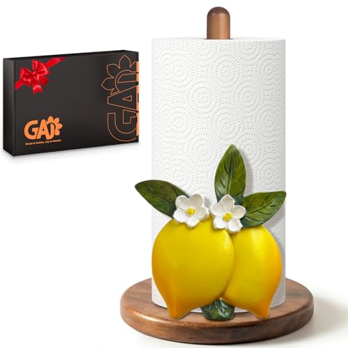 Lemon Paper Towel Holder - Lemon Decor for Kitchen Farmhouse
