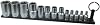 Vim Tools VIMTMS-ETORX Inverted Torx Driver Set - Magrail, Black