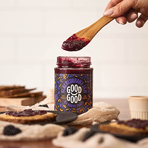 Good Good Blackcurrant Jam - 12 oz / 330 g - Keto Friendly No Added Sugar - Keto - Vegan - Gluten Free - Diabetic