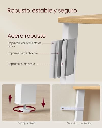 Estantería de esquina para aprovechar rincones pequeños con 4 estantes LLS034Y70 6