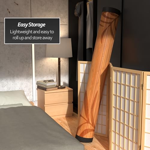 Red Lantern Bamboo Rug - Tropical Leaf - 5' x 8'