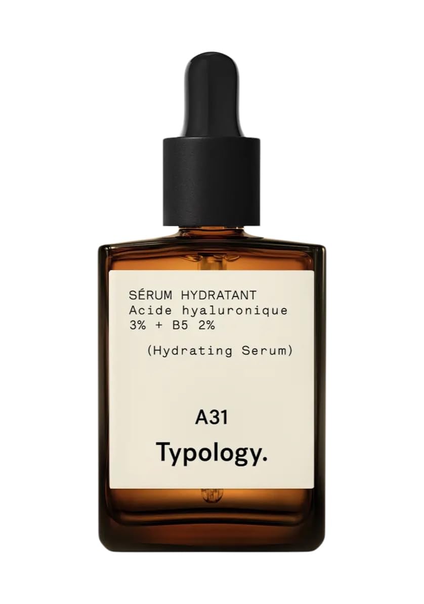 Typology A31 Hydrating Serum, 3% Hyaluronic Acid + 2% B5, Moisturizing Face Serum 0.5 fl oz