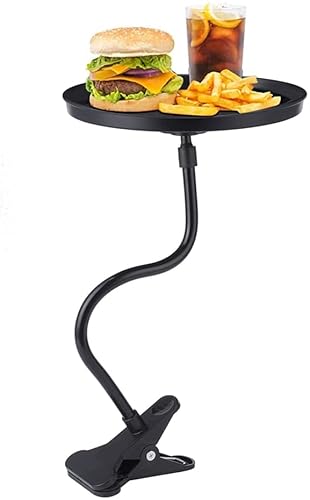 JSCARLIFE Car Tray Holder, Multi-Functional Food Drink Beverage Table Cup Holder 360-degree Swivel Dining Table Clip Type Storage Tray