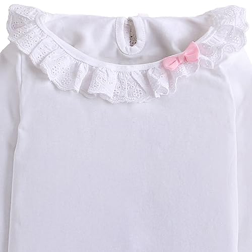 Image of Hopscotch Baby Girls Cotton Cartoon Face Print Dungaree and Top Set in Blue Color