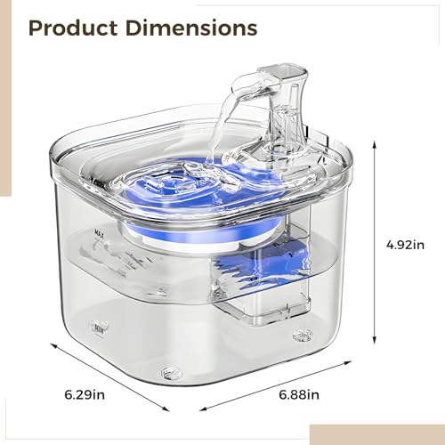 Fuente de agua automática para perros y gatos 2.6 gal miniatura 2