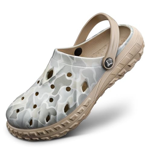 Image of KEMISANT Cushioned Clogs Mules for Men Garden Beach Water Fun-Lightweight | EVA Cushioned Footbed| Arch Support | Slip-resistant | Unisex