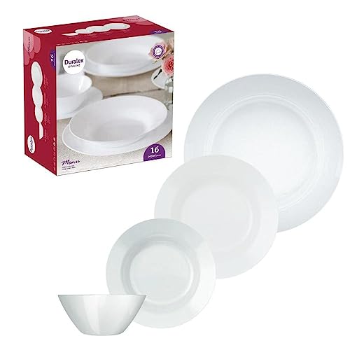 Aparelho de Jantar, Menu, 16 Peças, Branco, Duralex