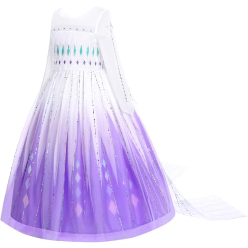 Vestido de Princesa Morado para Niñas Snow Queen miniatura 2