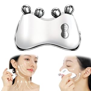 Electric Gua Sha microcurrent Facial Device 3D Facial Massager with EMS Lifting Multi-Function Anti-Aging Face Massager, Neck & Skin Contouring & Firming, Double Chin, Deep Treatment
