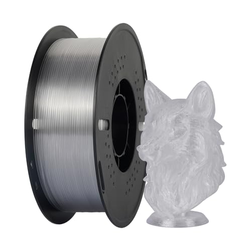 Image of Kingroon PETG 3D Printer Filament, High Strength, Low Warping, Odorless, Dimensional Accuracy + /- 0.02 mm, 1kg Spool(2.2lbs), 1.75 mm, Clear