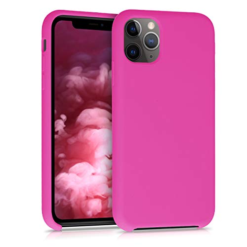 kwmobile TPU Silicone Case Compatible with Apple iPhone 11 Pro - Soft Flexible Rubber Protective Cover - Magenta