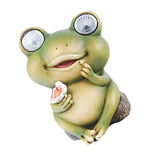 BESPORTBLE Solarleuchte Tierförmige Aus Kunstharz Gartenleuchte Froschleuchte Außenleuchte Solarlampe Gartenartikel Dekoration Rasen Beleuchtung