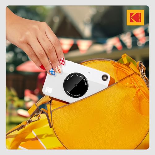 Image of KODAK Printomatic Full-Color Instant Print Digital Camera, Zink 2x3 inch (5.1x7.5 cm) Sticky-Back Photo Paper, 5MP, Portable, Creative Fun Gift for Birthday, Christmas, Holiday, Grey