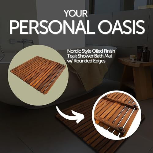 Nordic Style Teak SM5 Nordic Style Premium Teak Shower And Bath Mat thumb #3