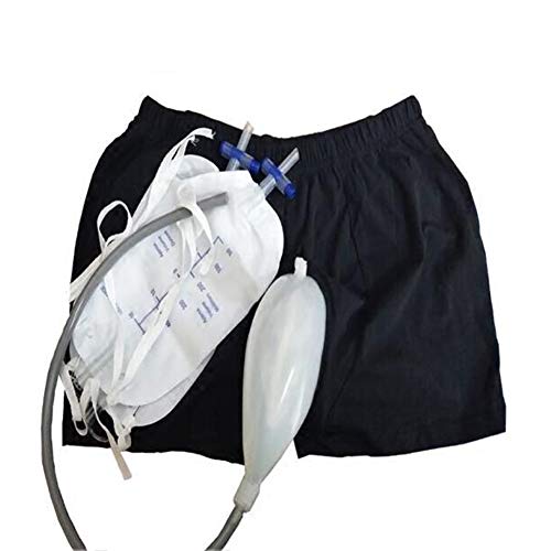 HAMUHA Male Urinal Bag Pee Bag Portable Wearable Men's Urinal Elastic Waistband Toilet Elastic Waistband Urine Replacement Collector (M)