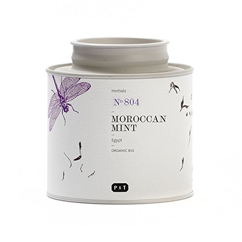 Goditi 2 infusioni! P & T Moroccan Mint, Menta Pura Biologica Sfusa, di Egitto, Senza Caffeina, Scatola (40g / 1,4oz)
