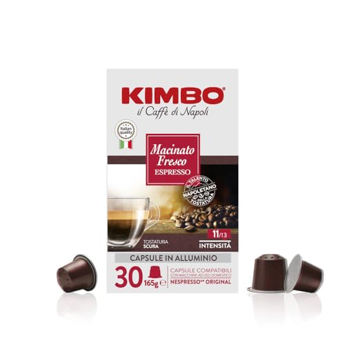 Kimbo, Macinato Fresco, 30 Capsule Caffè in Alluminio...
