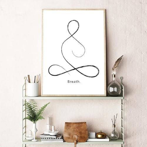 Póster de meditación dsdsgog para eliminar el estrés visual con arte zen minimalista 4