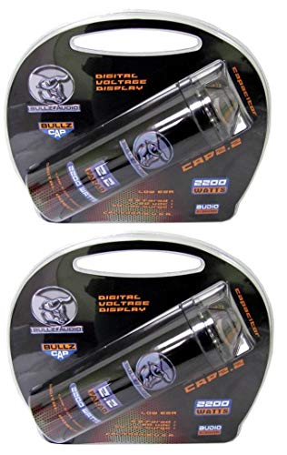 (2) BULLZ AUDIO 2200W 12V BCAP 2.2 Digital Car Power Farad Capacitors | BCAP2.2
