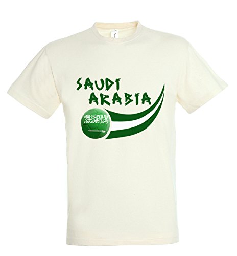 Supportershop Homme T-shirt Arabie Saoudite Blanc Homme M T shirt, Blanc, M EU