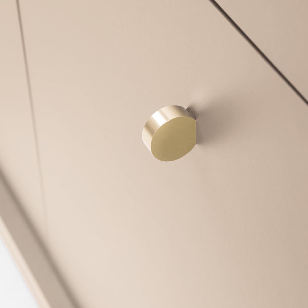 Lomadox Wohnzimmermöbel Wohnwand beige, Fußgestell schwarz, 3-teilig, 1 Kommode, 1 Lowboard, 1 Highboard