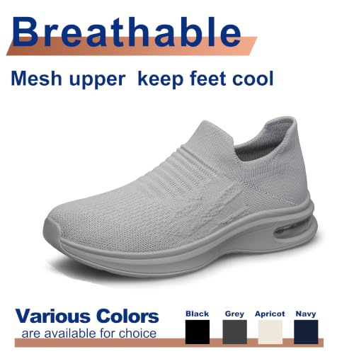 Image of Mens Walking Shoes Slip on Lightweight Running Shoes Workout Athletic Tennis Shoes Gym Sneakers