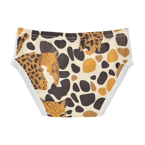 KLL Abstract Leopard Cheetah Skin Shapes Toddler Boy Comfort Briefs Breathable Undies2
