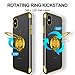 Grotech iPhone Xs Max Case, Clear Ring Holder Car Magnetic Slim Fit Flexible Soft TPU Cover for iPhone Xs Max 6.5Inch, Transparent Gold