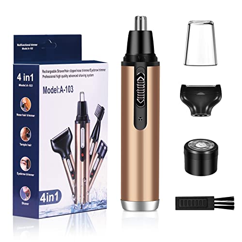 DIDATOOL Nasenhaartrimmer 2022 4-in-1 USB Professionelle Ohren und Nasenhaartrimmer Leicht zu reinigen Wasserdichtes, Wiederaufladbares Nasenhaartrimmer Set für Herren Frauen Cover