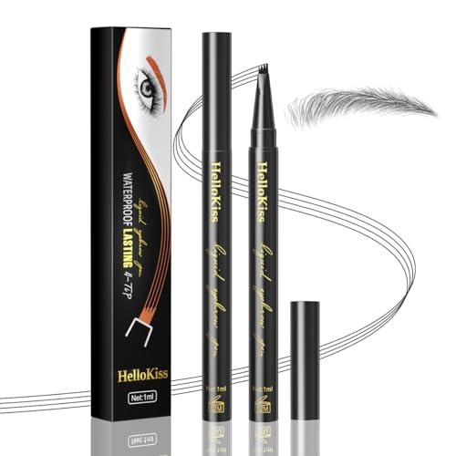 Microblading Eyebrow Pencils For Women,Eyebrow Pen,Brow Pencil,Long Lasting Waterproof And Sweat-Proof,4 Tip Precise Eye Brow Makeup Pen,Create Natural Hair-Like Brows