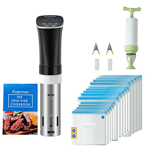 Kuermon Sous Vide Cooker Accurate Temperature Digital Timer Thermal Immersion Circulators Ultra-Quiet 1000 Watts for Kitchen (SV238A)