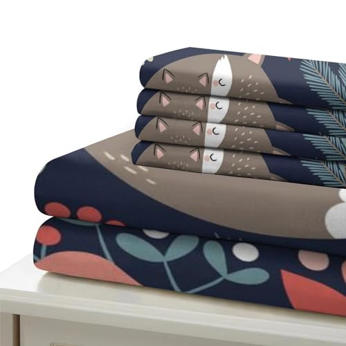 Linge de lit renard 3D de qualité supérieure en microfibre douce 3 pièces - 6