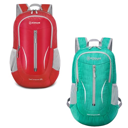 Mochila ZOMAKE ultraligera plegable 25L roja miniatura 1