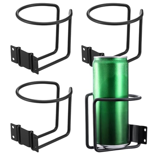8 portavasos de acero inoxidable negro para pared miniatura 7