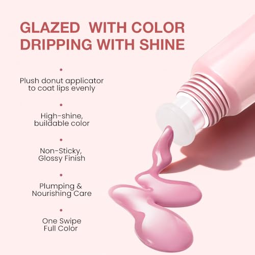 Image of FeiCuiYun 2Pcs Lip Tinted Glowy Balm Hydrating Tinted Lip Serum Lip Gloss, Ultra-Hydrating Natural Vegan Lip Balm, Sheer-Tinted Shine & Hydration, Soothes & Softens Dry Lips Skincare 01+02
