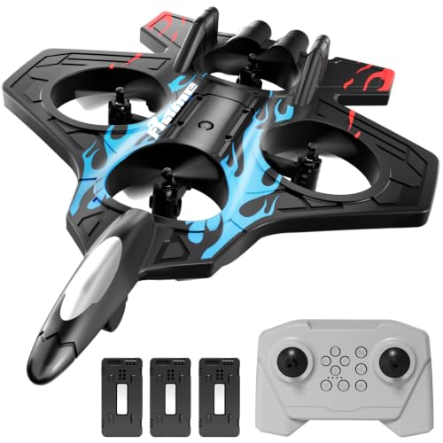 Image of 4DRC Foam RC Planes Remote Control Airplanes for Kids Adults, 3 Batteries, RC Airplane Fighter Jet with Light, 360 Flip Fighter Jet Toys, Stunt Roll, Airplane Toy Gifts for Kids Boys