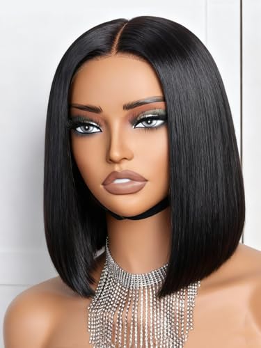 TruhLius Bob Wig Human Hair 200 Density Lace Front Wigs