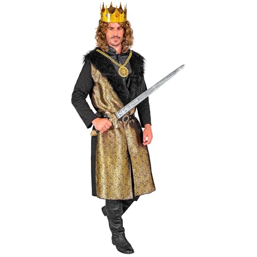 W WIDMANN MILANO Party Fashion - Costume de roi pour homme, souverain, manteau avec gilet, ceinture et chaîne pour carnaval