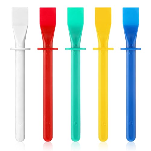 5Pcs Plastic Glue Spreader, Portable Colored Smear Spreaders Practical Plastic Glue Applicator for Handmade DIY Art Easy Clean Woodworking Projects