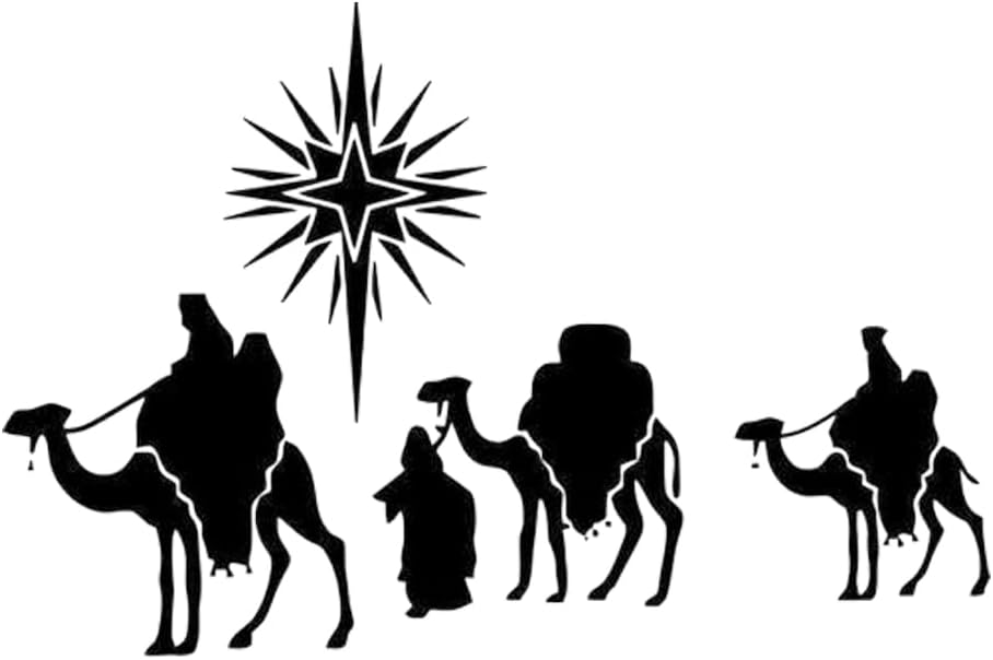 GADGETS WRAP Three Wise Men Religion Faith Wall Decal Vinyl for Home Office Room Decoration