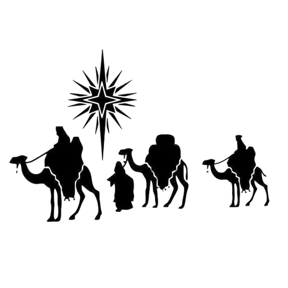 GADGETS WRAP Three Wise Men Religion Faith Wall Decal Vinyl for Home Office Room Decoration