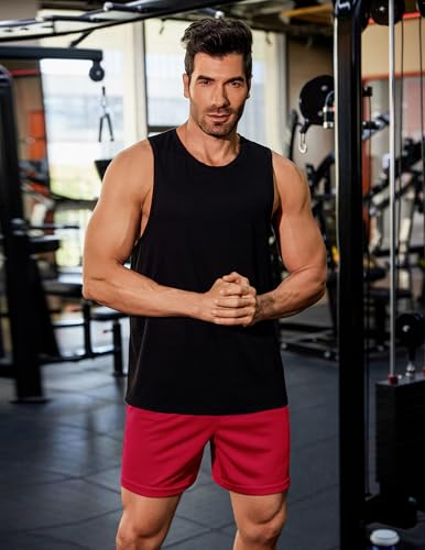 COOFANDY Men's 2 Pack Gym Workout Shorts 5 Inch Mesh Athletic Shorts Quick Dry Running Shorts with Pockets2