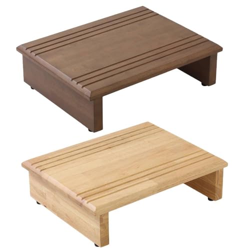 iimono117 踏み台 木製 玄関台 (幅45/60/90/120cm) 高さ13p 耐荷重 100s おしゃれ 玄関 台 段差ステップ 天然木 製 ひざ 腰 負担軽減 子供 高齢者 ペット (ナチュラル, 幅45p)