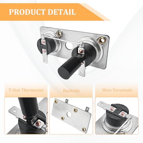 Image of Water Heater Thermostat Switch Parts 232306 Water Heater Switch, Compatible with Suburban Heaters, RV Water Heater Thermostat, 120V T-Stat /Limi, RV Water Heater Parts