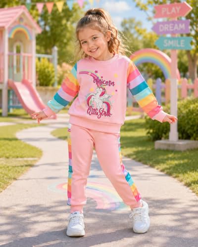 Image of Girls 2 Piece Outfits Toddler Girls Leopard Print T-Shirt and Leggings Set School Outfits Girl Clothes Fall Sets