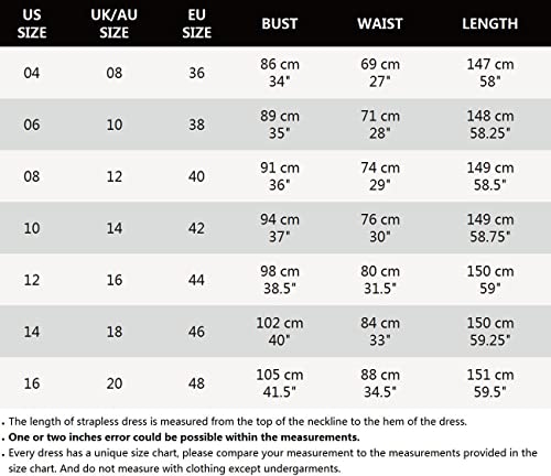 Ever-Pretty Vestito da Damigella Senza Maniche