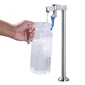Glass Filler, iVIGA Brushed Nickel 14" Deck Mount Glass Filler Faucet for Stainless Steel Glass Filling Water Station with G1/2" Male Shank Pedestal and Adapter for Hotel Restaurant Bar Dining Hall