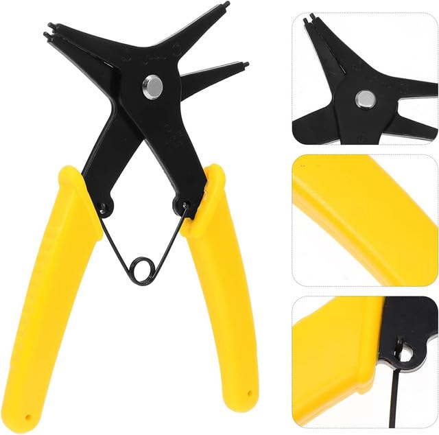 AASONS 2 in 1 Multifunctional Snap Ring Plier 4 Way Type 7" Circlip Pliers Multipurpose Hand Tool 10 β 40mm Capacity 1